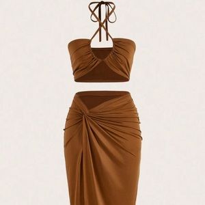 The outfit it very gorgeous, good for the beach or an outing.